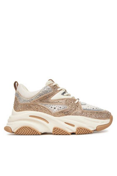 Steve Madden Teniși bej pentru femei STEVE MADDEN-SM19000082 SG3 SILVER / GOLD CREAM