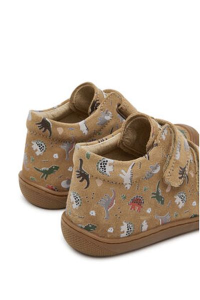 Naturino Teniși bej pentru băieți NATURINO-2012904 HE COCOON VL SUEDE SAND-MULTI S