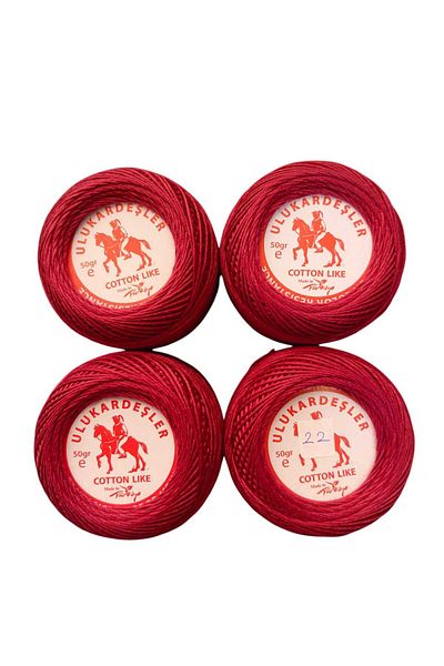 PeriStore Ulukardeşler 50 Gr Mercerized Punch Yarn Set of 4