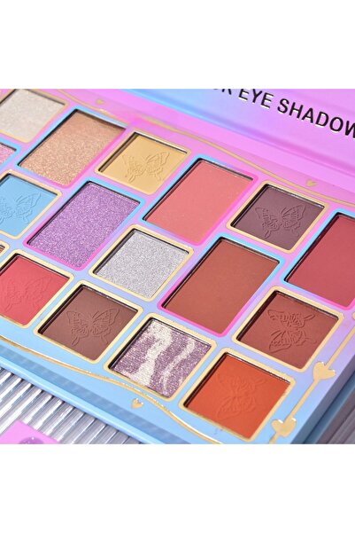 Teo Makeup Palettes, KEVIN & COCO, Pink Blue, Eyeshadow, 18 colors, 19.3 x 12 x 1.4 cm