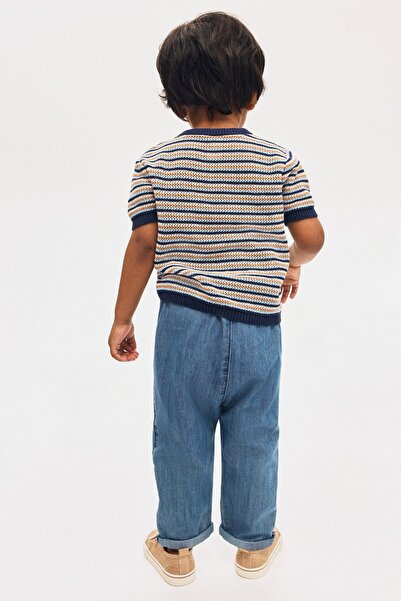 H&M İşleme Detaylı Kot Jogger Pantolon