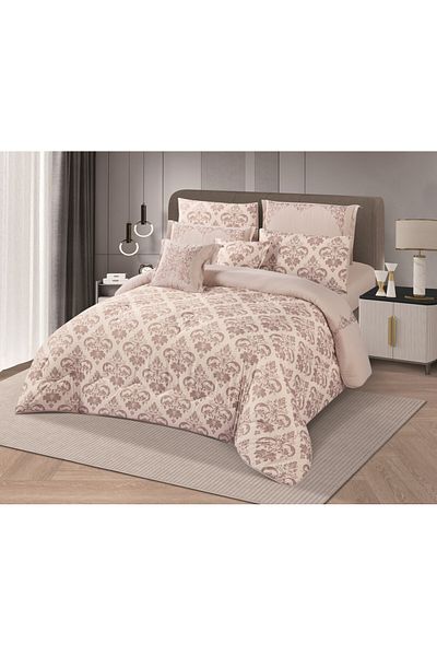 HOURS Horse 8-Piece Soft Embroidered Double-Sided Heavy Fill Quilt Set Cornelia-005