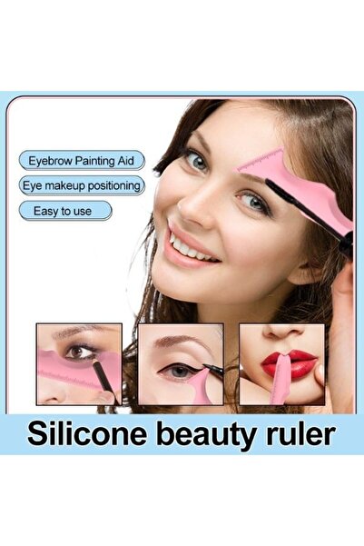 OEM Sablon multifunctional 5 in 1 din silicon pentru makeup ochi, fata, sprancene, buze, 149.4x41, Mov