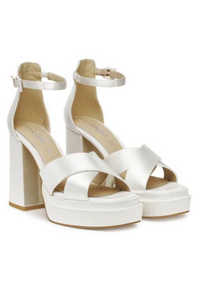 Buffalo Sandale de damă albe BUFFALO-1291411 WHT IVORY