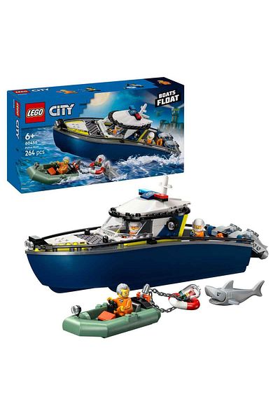 LEGO City Police Boat Chase 60456 - Creative Toy Construction Set for Children Aged 6 and Above