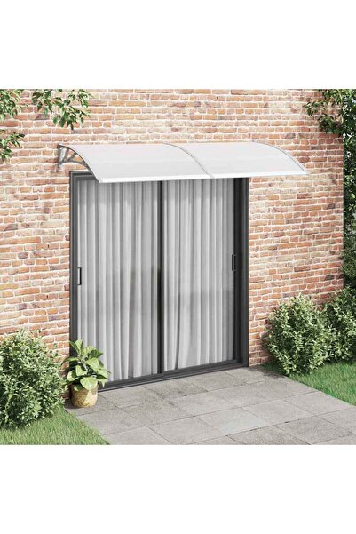 vidaxl مظلة باب رمادية 240 × 100 سم