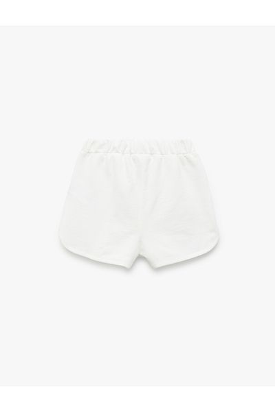 Koton Cotton Tie Waist Printed Shorts