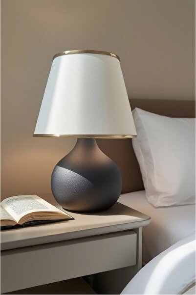 571 Store F serisi TOMBİK masa abajuru metal gövde kumaş başlık dekoratif ve ...