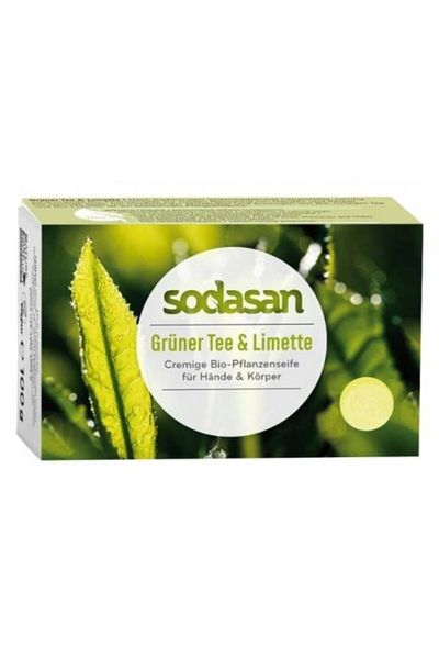 Sodasan Sapun crema bio ceai verde si lime 100g Sodasan