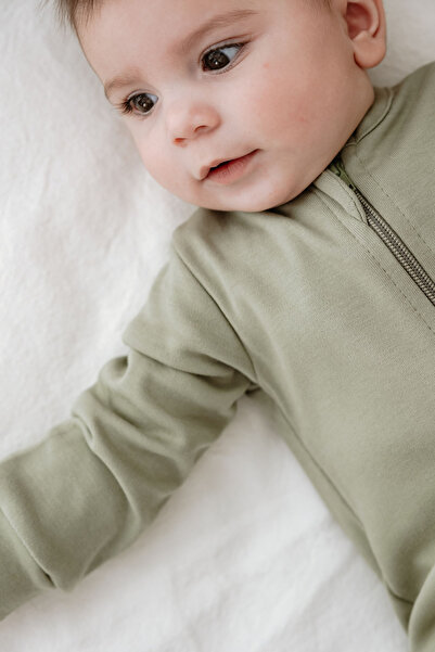 Tuğba Kuğu Jumpsuit Without Zipper Booties - Pureline Series - Khaki