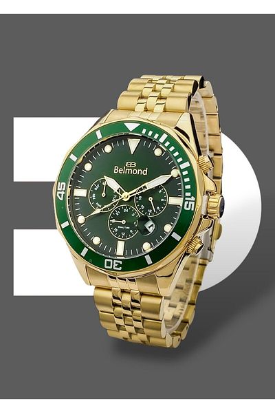 Belmond Original 2 Years Warranty Functions Active 5 Atm Waterproof Steel Band Men Wristwatch