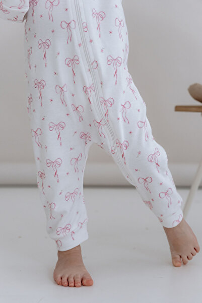 Tuğba Kuğu Zippered Jumpsuit Without Booties - Pureline Series - Dainty Bows