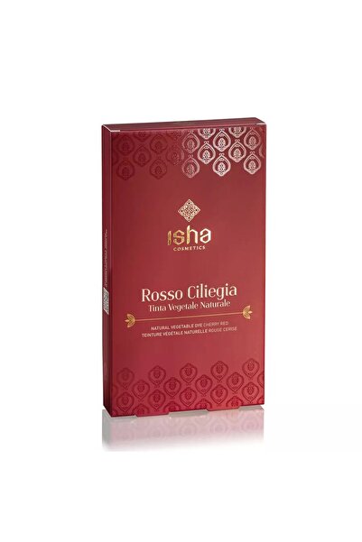 isha Vopsea de par naturala rosu cires, 100g, Isha