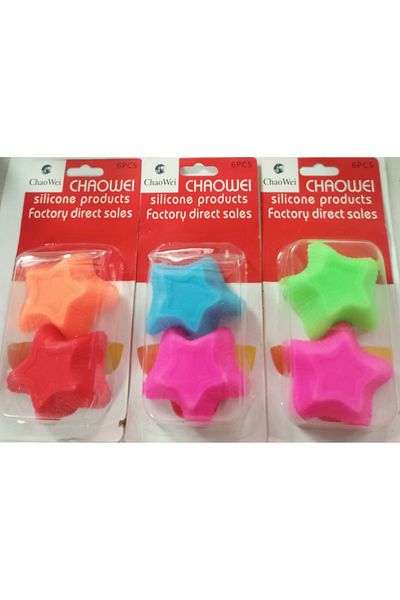 Generic 2 pieces star-shaped silicone molds