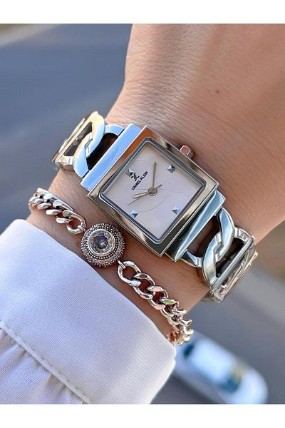 Daniel Klein Steel Cord 30 Mt Water Resistant 2 Years Warranty Women's Wrist Watch+Bracelet Byn.13959.1