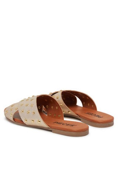 PIECES Sandale damă aurii PIECES-17156837 CULOARE AUR FOLIE DE AUR