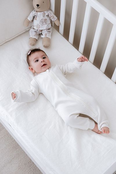 Tuğba Kuğu Zippered Jumpsuit Without Booties - Pureline Series - Stone Color