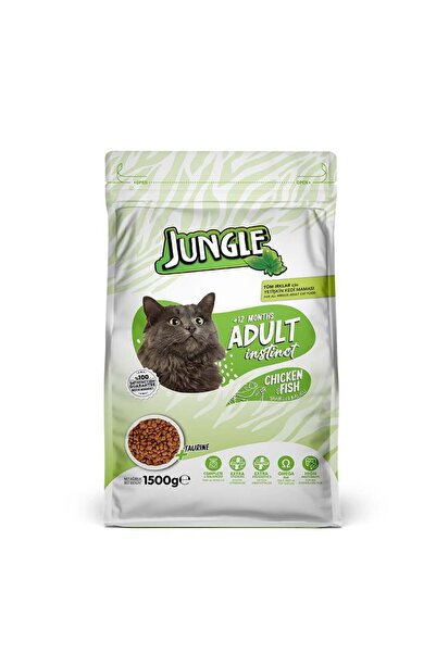 Jungle Tavuk-Balıklı Yetişkin Kedi Maması 1.5 Kg