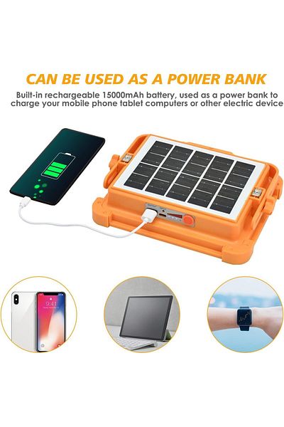 Generic Rechargeable Solar LED Light – Portable, Waterproof, Powerbank For Home, Outdoor 4 Light Modes