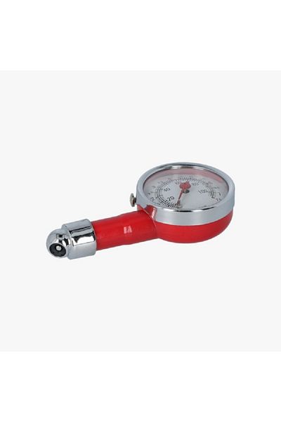 rexa LEDz Dial Tire Gauge Red and Silver