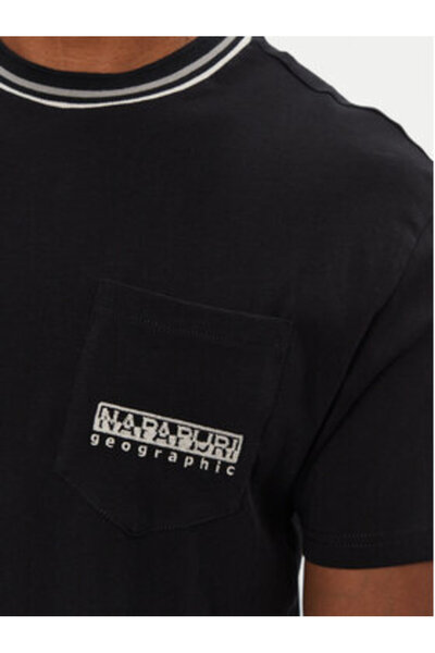 Napapijri Tricou bărbătesc negru NAPAPIJRI-NP0A4IEJ9411 S-MURLO SS BLACK BEAUTY