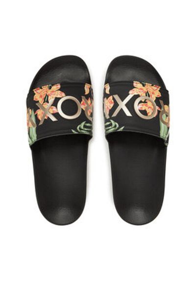 Roxy Flip-flops de damă negri ROXY-ARJL100679 0BG NEGRU/VERDE PRINT