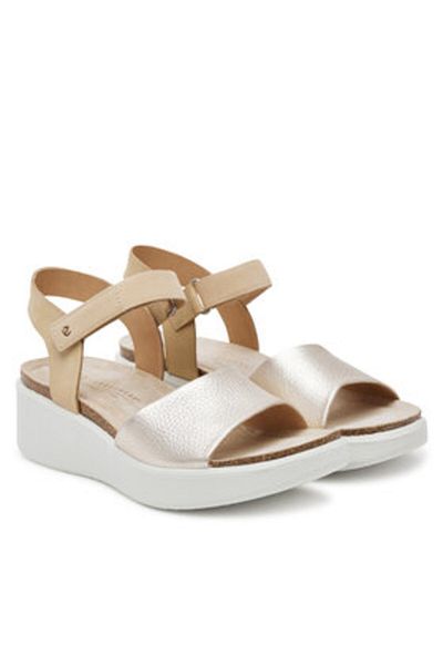 Ecco Sandale de damă aurii ECCO-27231360704 WHITE GOLD