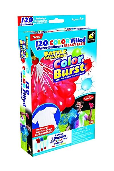AS SEEN ON TV 121-Piece Color Burst Battle Balloons – Rapid-Fill Water Balloons for Epic Summer Fun