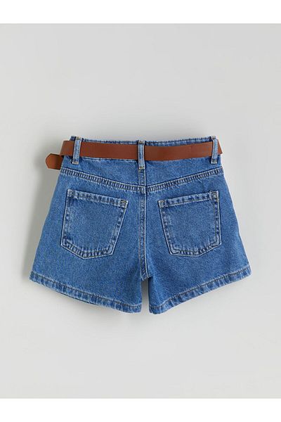LC Waikiki New Season Floral Girl's Jean Shorts - S5Qm85Z4