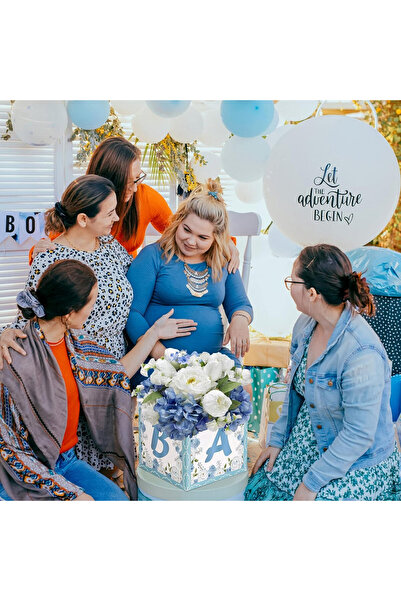 Sunbeauty Set de 4 cutii Sunbeauty pentru aranjamente florale, carton, alb/albastru/verde, 18 x 18 x 18 cm