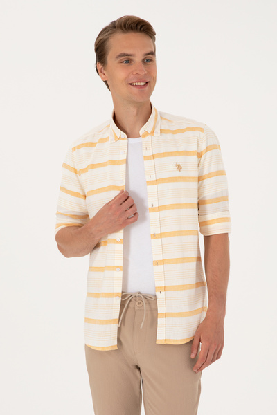 U.S. Polo Assn. Erkek Hardal Uzun Kollu Gömlek 50300198-VR072