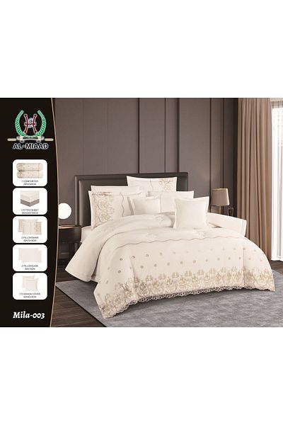 Gerenic A sophisticated microfiber lace bridal bedspread for two people with prominent details and a luxurious feel of quality and elegance, size 240 x 260 cm