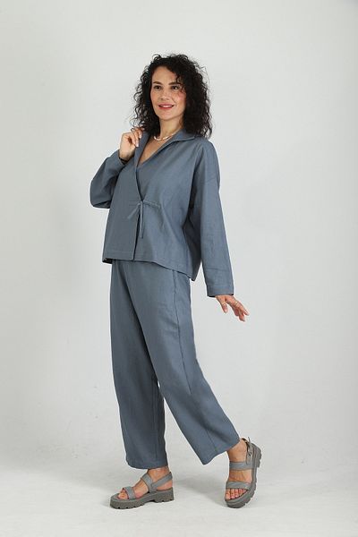 Dedoçe Casual Summer Sports Suit with Shirt Collar and Tie