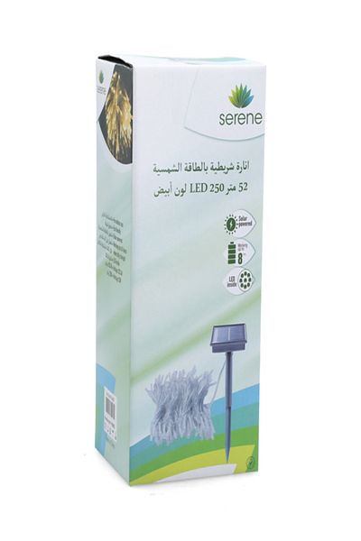 SERENE سلسلة إضاءة خارجية تعمل بالطاقة الشمسية مكونة من 250 مصباح LED لتزيين المهرجانات