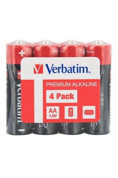 Verbatim Verbatim 49501 Alkaline Batteries, AA, 4 pcs