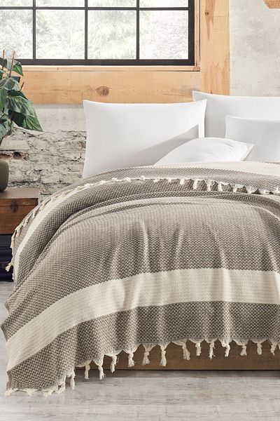 Casnack Aymila Model Brown Single Pique 170X210Cm