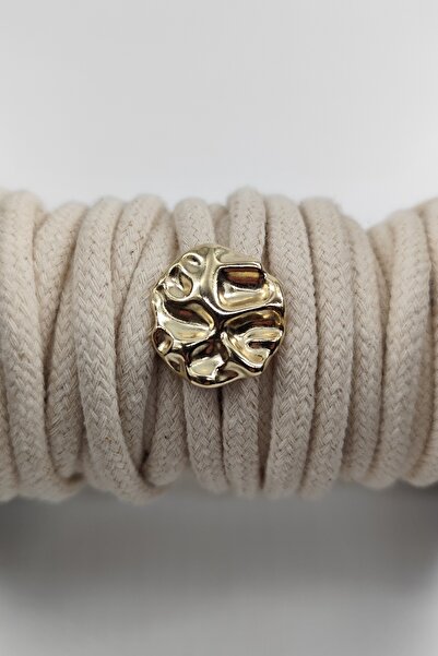 ZERGOLD 6'lı Altın Renk Dalgalı Yüzey Metal Düğme Seti 36inç