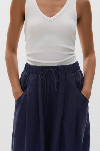 Oysho 100% linen balloon trousers