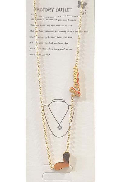 G Sport POLO Love U Heart Steel Necklace