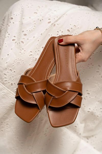 LAMİNTA Kaizen Knitted Detailed Flat Slippers