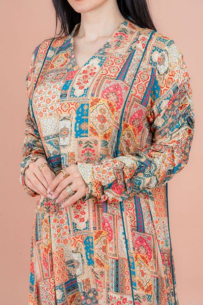 IKKXA Pattern Printed Modern Jalabiya