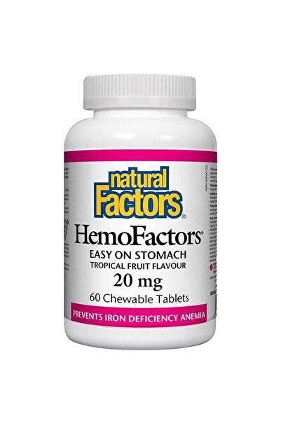 Natural Factors هيموفاكتورز، 20 مجم، 60 قرصًا قابلًا للمضغ