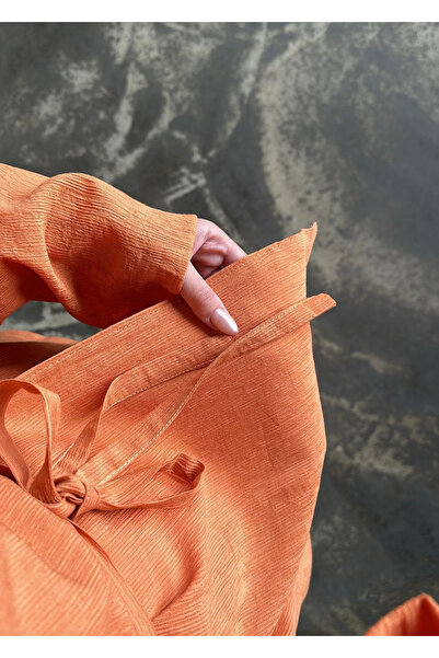 My Blog Narancssárga kendőgalléros kimonó nadrágkosztüm - 98655