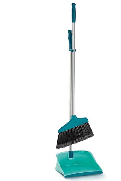 rexa Sweeper Set with Handle and Open Dust Pan, Turquoise