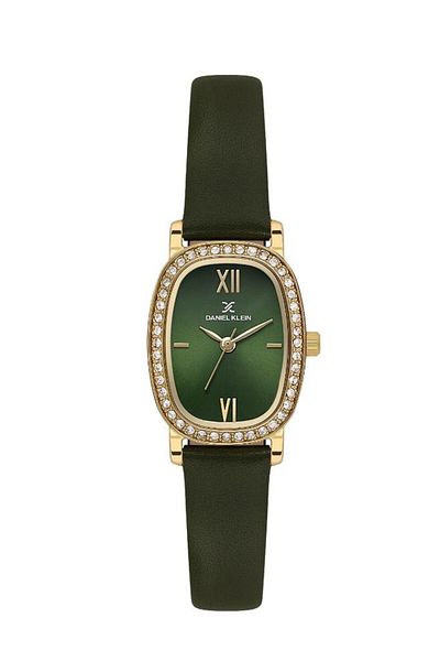 Daniel Klein Dk.1.13943-4 Green Women's Wristwatch with 3 Atm Water Resistant Leather Band