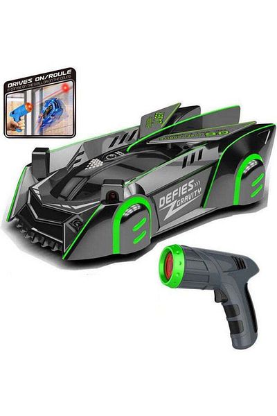 COOYA The Remote-Controlled Car, USB Charging Infrared Induction Wall Climbing Car with LED Light, Black