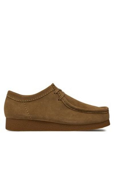 CLARKS Men's Moccasins brown CLARKS-WALLABEEEVO DARK SAND SUEDE 26172821