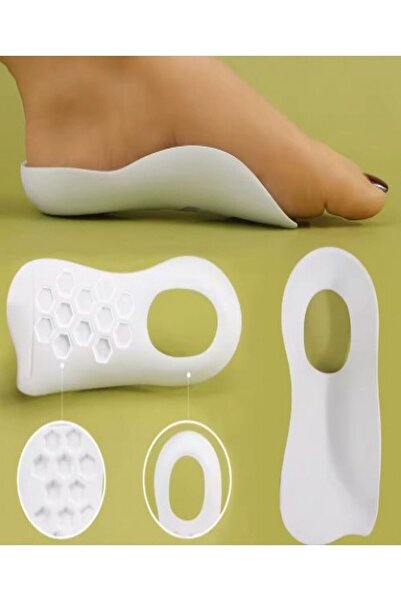 Özasya AVM BEYAZ RENK Esnek Düz Taban Düzeltici Topuk Yastığı