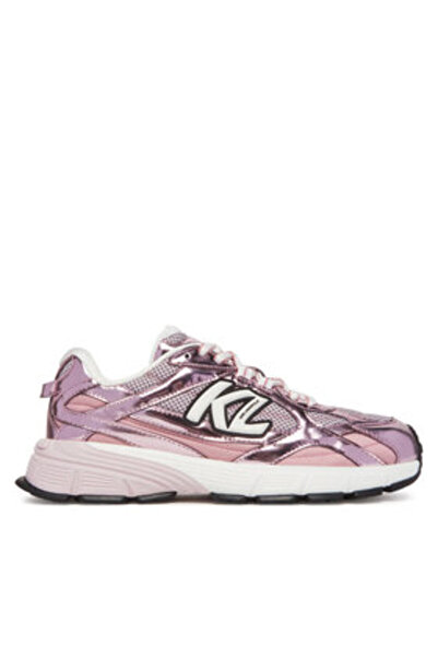 Karl Lagerfeld Women's Sneakers pink KARL LAGERFELD-KL65525 4PT PINK LTHR & TEXT W/NATURAL