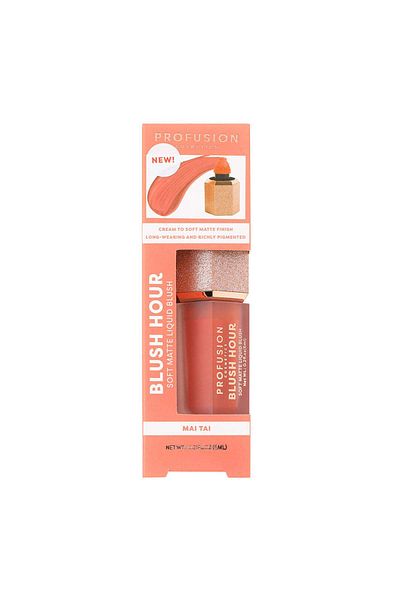 PROFUSION COSMETICS Blush Hour, delicate matte liquid blush, Mai Tai, Profusion Cosmetics, 6 ml